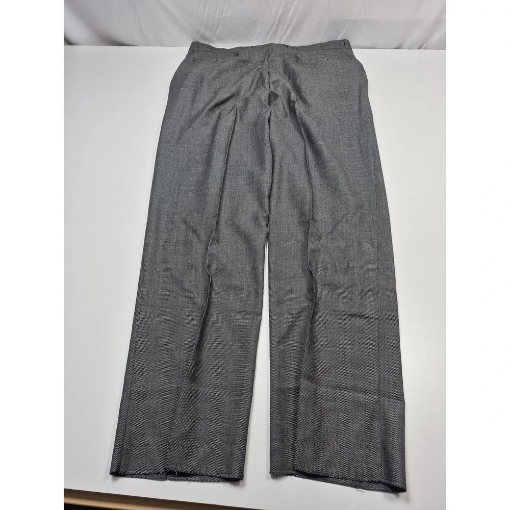 S Cohen Suit Mens 50R Gray 3 Button Wool Cashmere 2 Piece 45x36 Geometric NWT